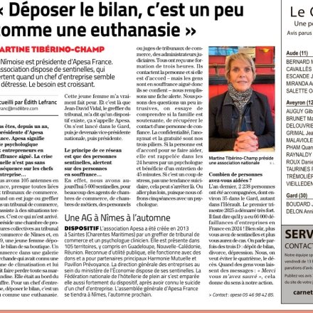 Article de presse sur APESA France.