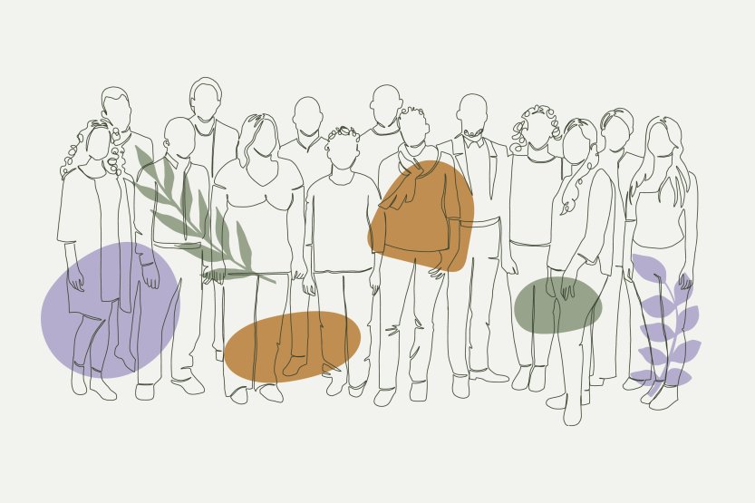Une foule de personnes réunie