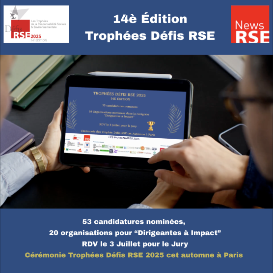 Visuel de la 14ème édition des Trophées Défis RSE 2025